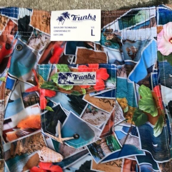 Trunks Surf and Swim Co. Postcard Swim Trunks, L - Picture 8 of 9